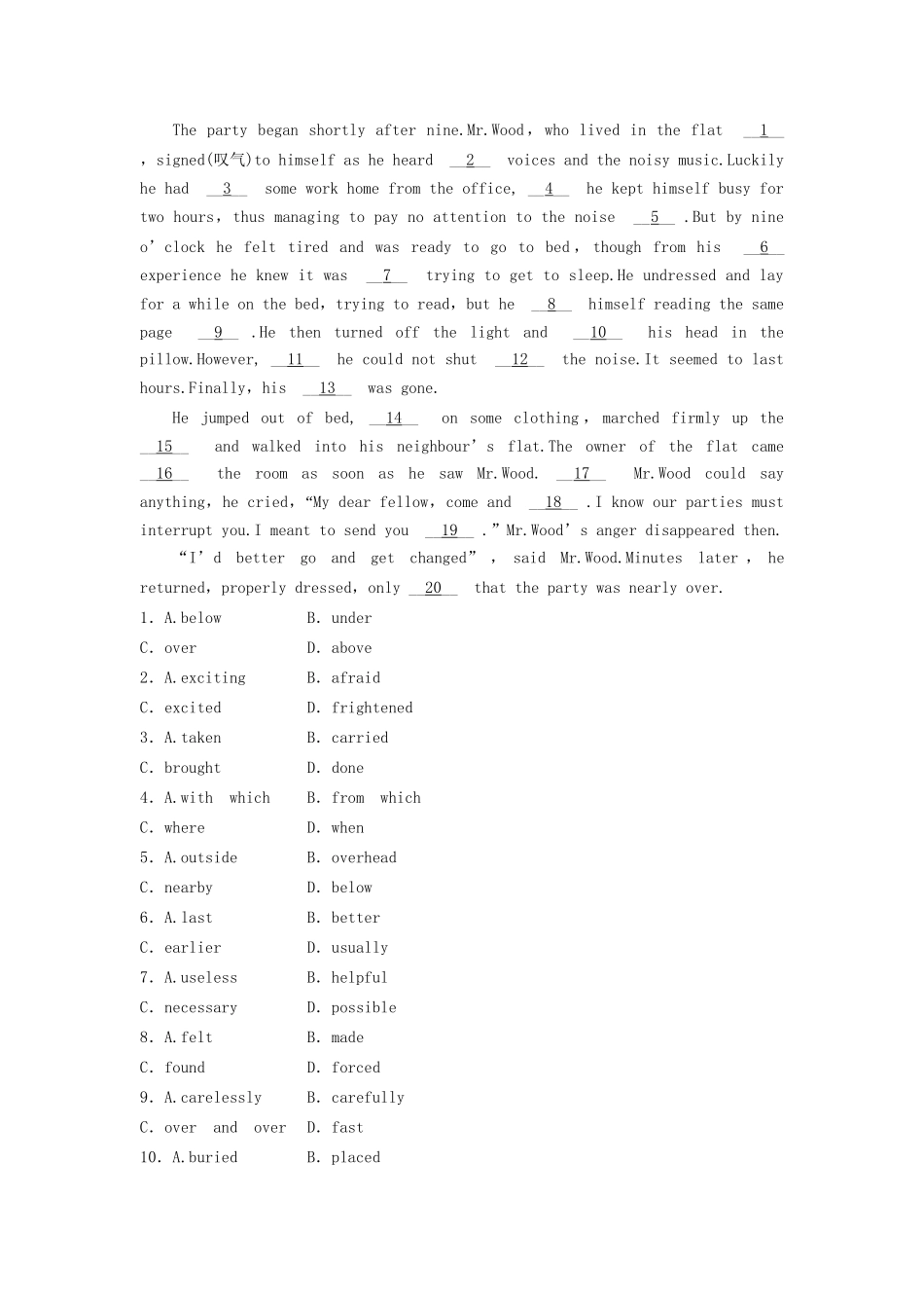 高中英语 Module 3 Period Three Integrating Skills课时作业 外研版必修2_第3页