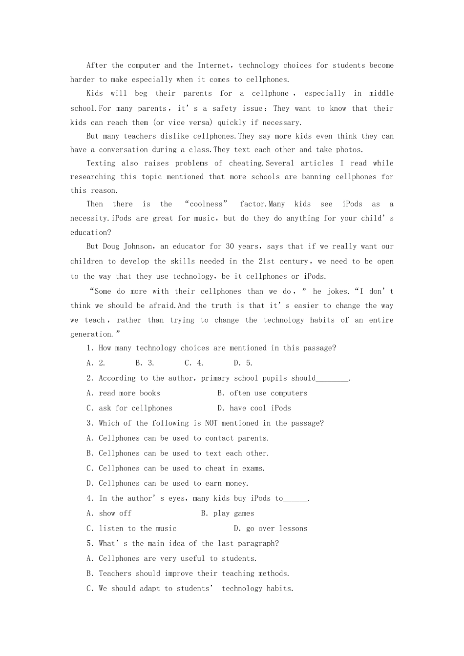 高中英语 Module 4 Period Four Cultural Corner课时作业 外研版必修2_第3页