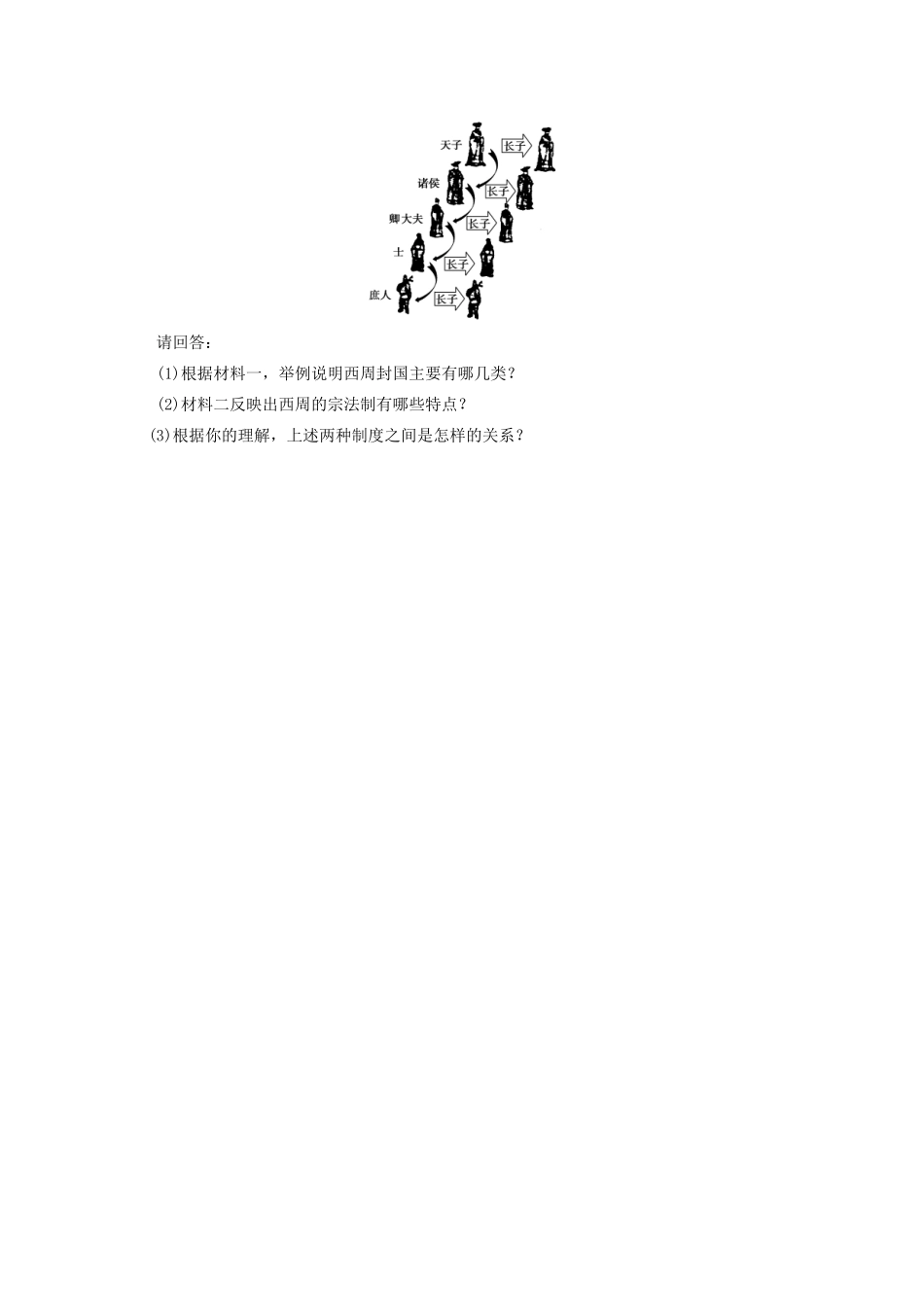 高中历史 第一单元 训练1 夏、商、西周的政治制度同步练习 新人教必修1_第3页