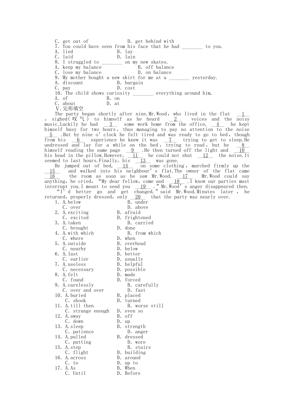 高中英语 Unit 2 Period Two Language Points课时作业 新人教版必修3_第2页