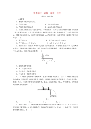 高中物理大一轮复习 第六章 第3课时 碰撞 爆炸 反冲讲义 大纲人教