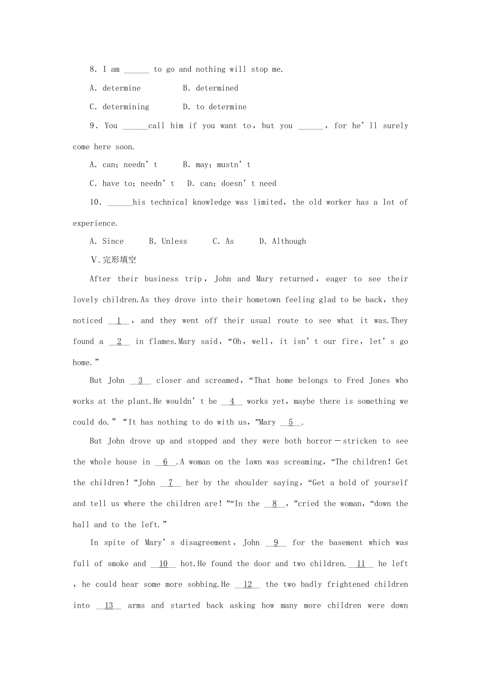 高中英语 Unit 3 Travel Journal Period Two Language Points课时作业 新人教版必修1_第3页