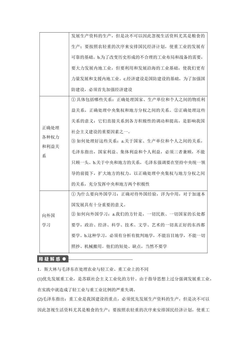 高中政治 专题四 第3课时 毛泽东对社会主义经济建设的理论探索课时作业 新人教版选修2_第3页