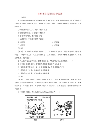 高中政治 4-8-2在文化生活中选择 新人教版必修3 