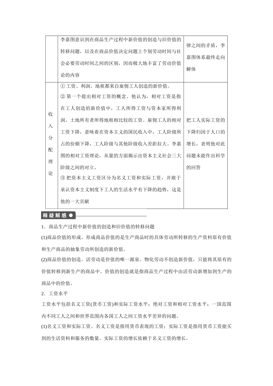 高中政治 专题一 第3课时 李嘉图的理论贡献课时作业 新人教版选修2_第3页