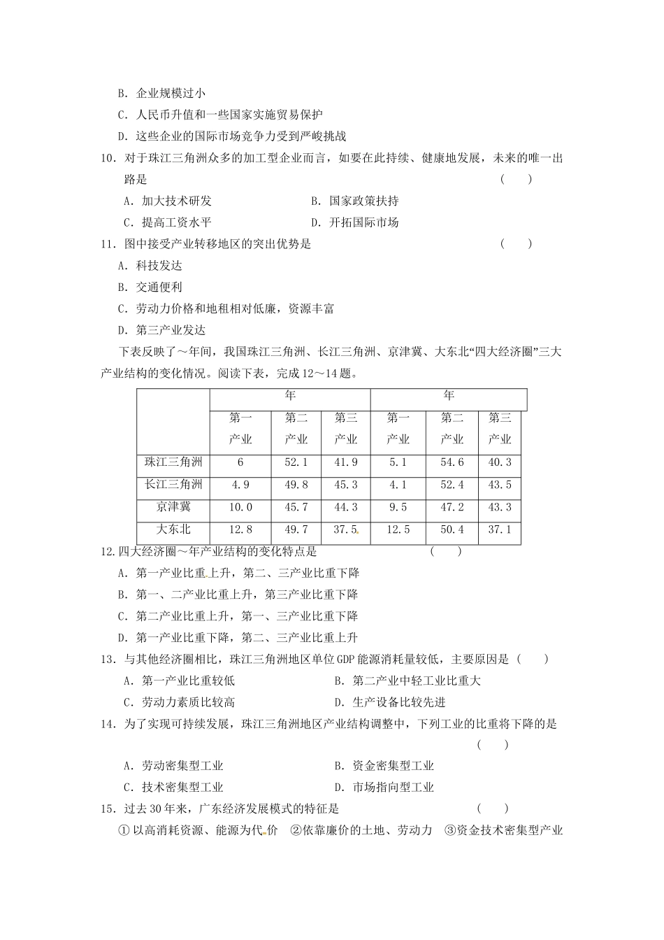 高中地理 第四章 区域经济发展 章末整合 新人教版必修3_第3页