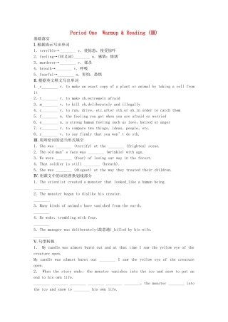 高中英语 Module 5 Cloning Period One Warm up Reading同步测试2 外研版选修6