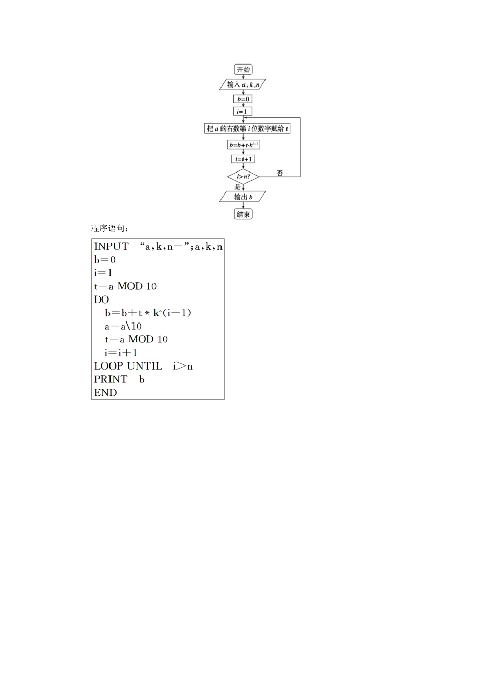 高中数学 1.3(二)算法案例(二)基础过关训练 新人教A版必修3_第3页