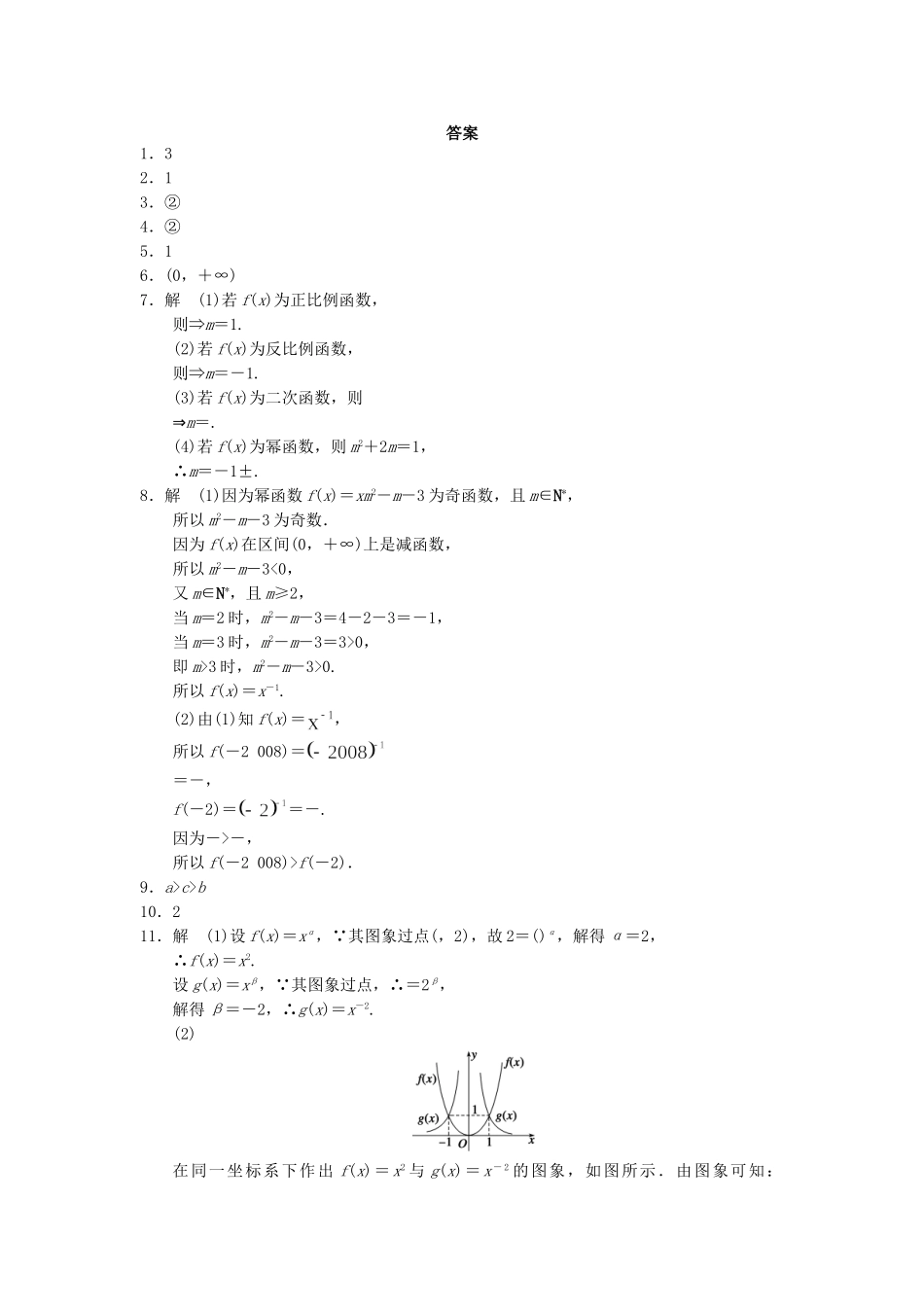 高中数学 3.3幂函数配套训练 苏教版必修1_第3页