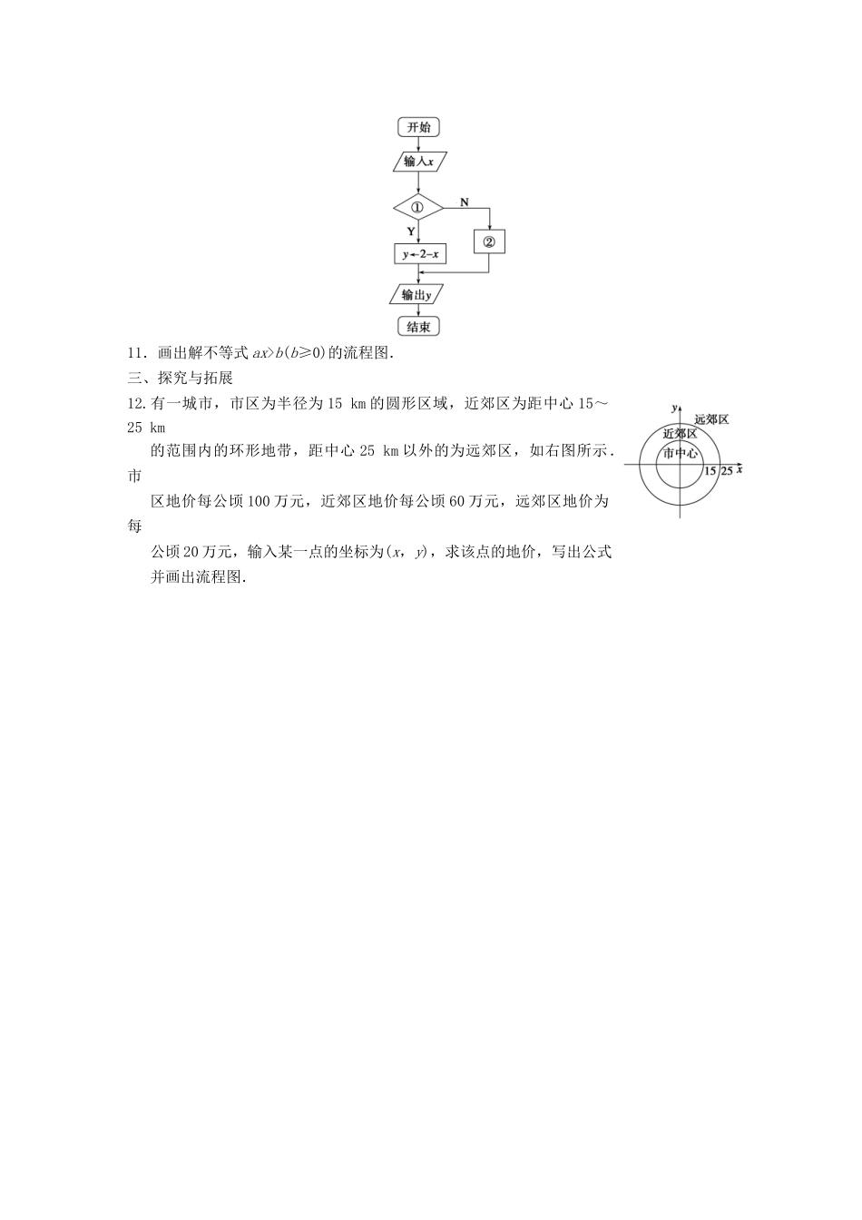 学高中数学 第一章 §1.2.2选择结构配套训练 苏教版必修3_第3页