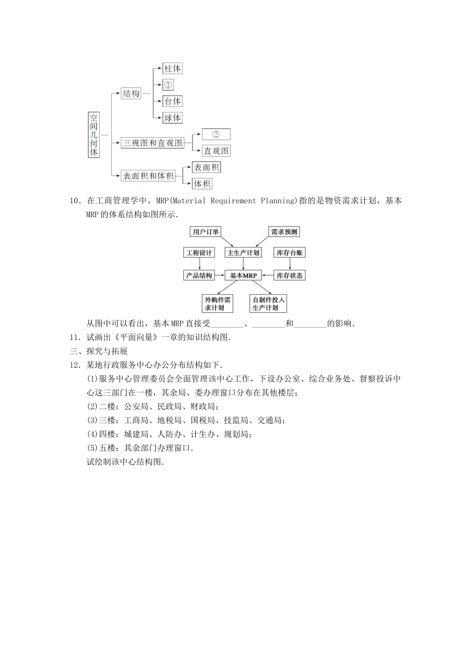 高中数学 第4章 4.2结构图检测题 新人教A版选修1-2_第3页