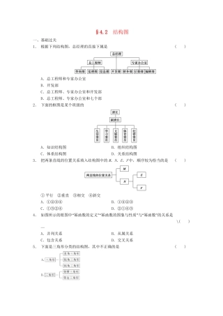 高中数学 第4章 4.2结构图检测题 新人教A版选修1-2