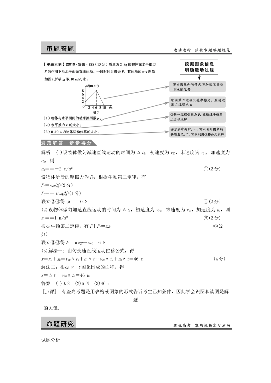高三物理一轮复习 高考热点探究（3）牛顿运动定律 新人教版_第3页