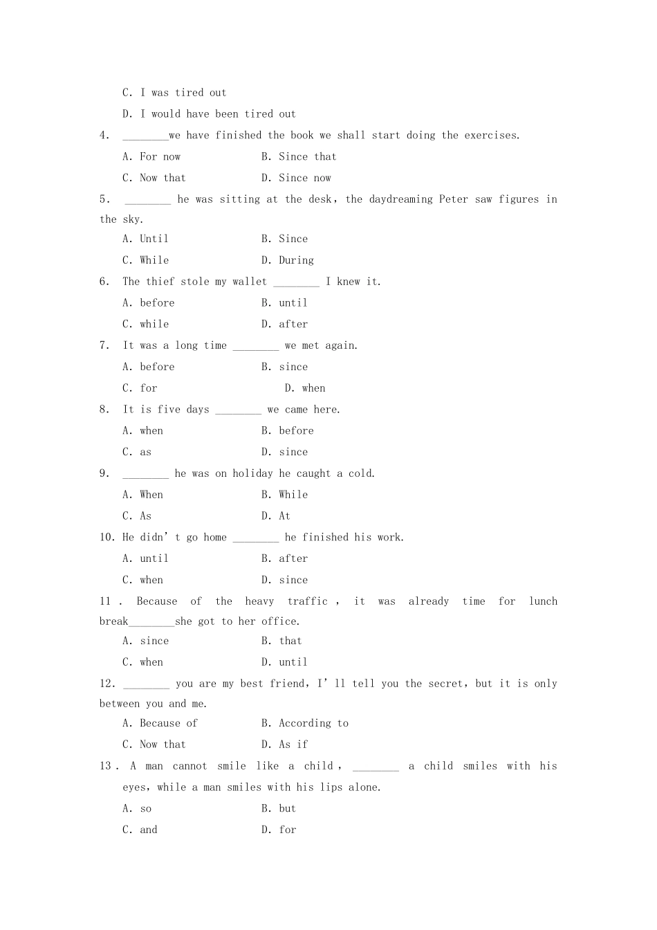 高中英语 Module 5 Newspapers and Magazines Period 3 Grammar同步测试 外研版必修2_第2页
