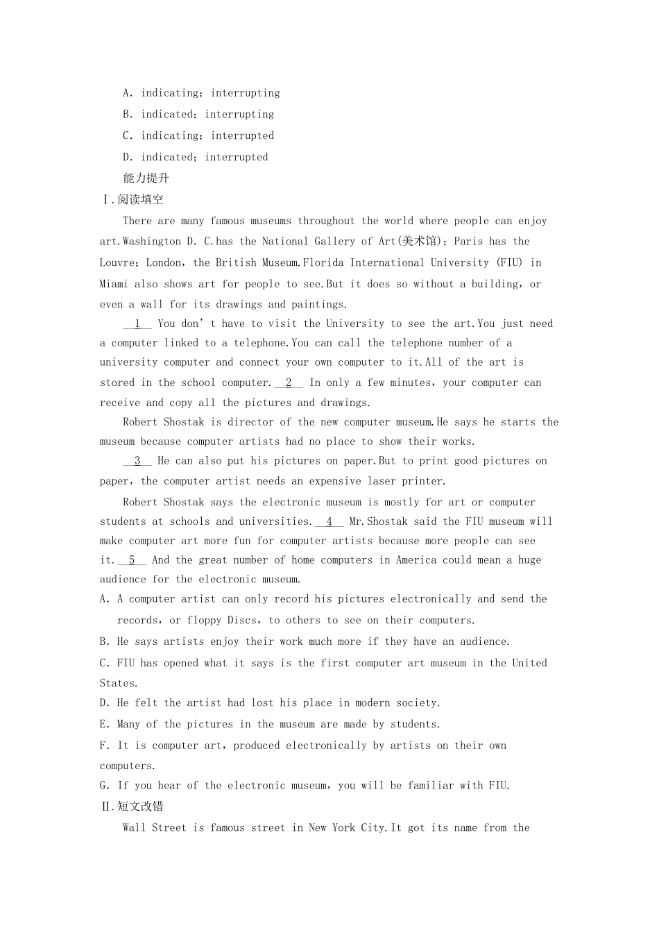 高中英语 Unit 3 A taste of English humour Period Three Grammar同步测试 新人教版必修3_第3页