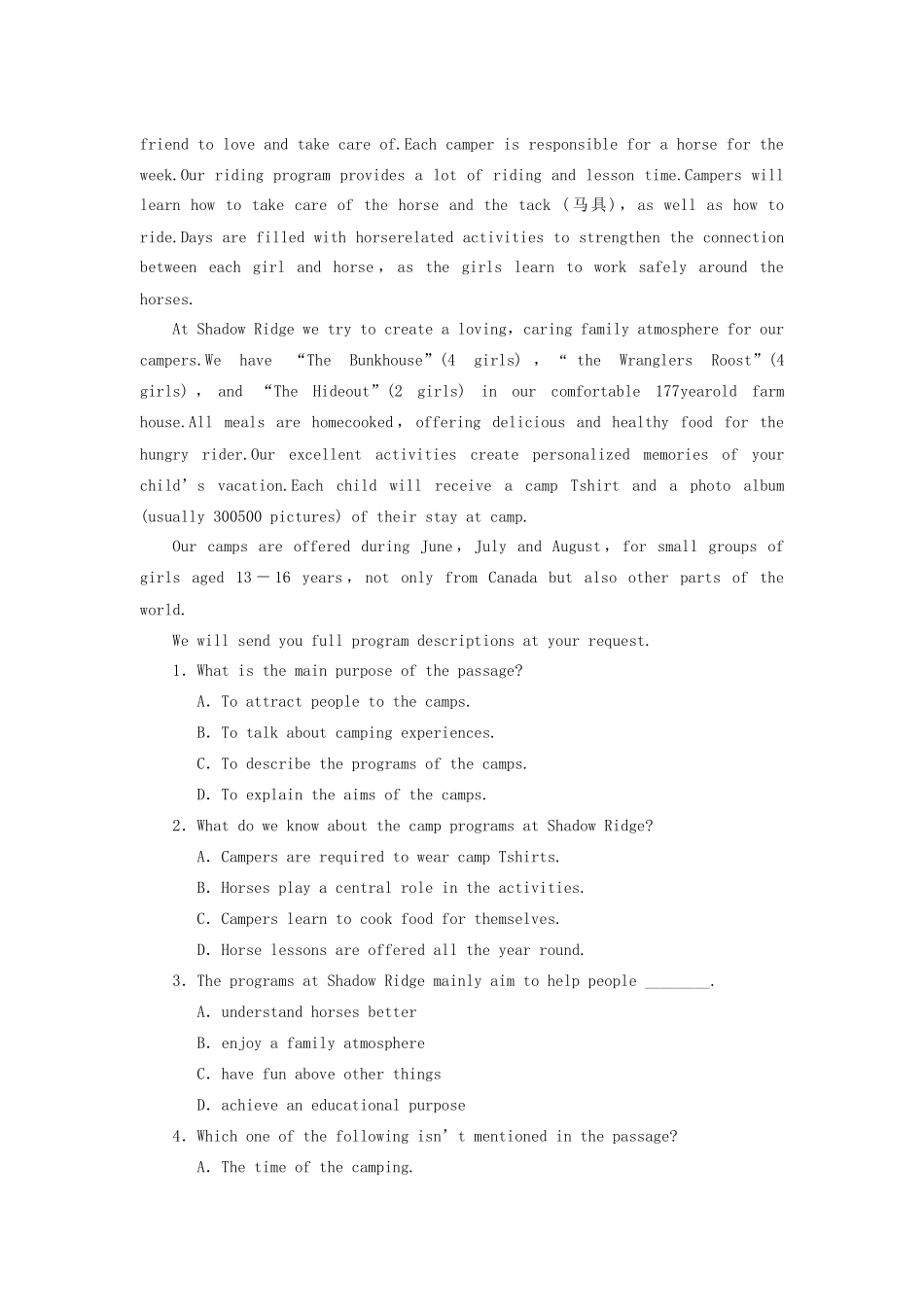 高中英语 Unit 10 Money Period Five Communication Workshop，Culture Corner Bulletin Board同步测试 北师大版必修4_第3页