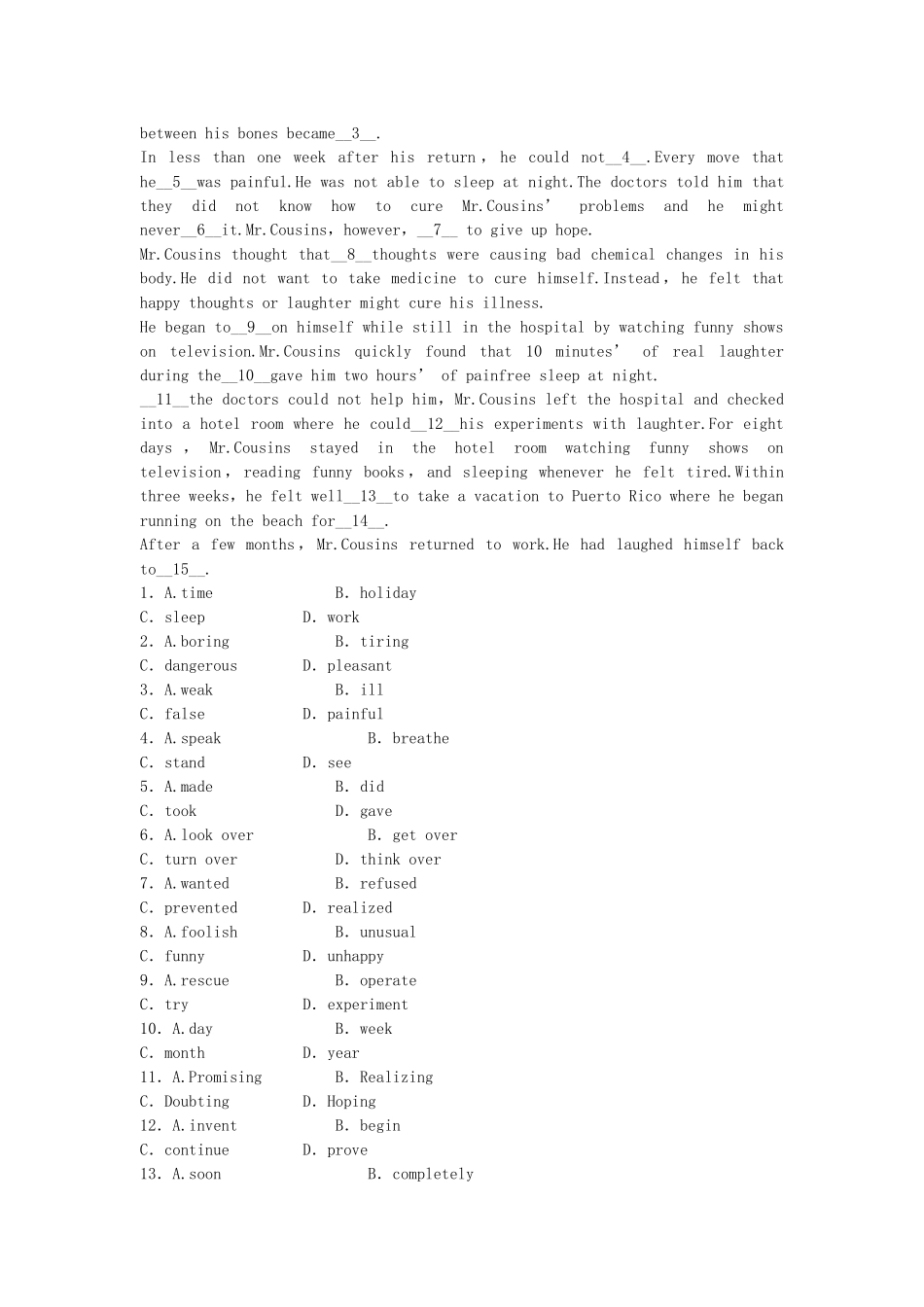 高中英语 Unit 14 Careers period 2 Interviews同步测试 北师大版必修5_第2页