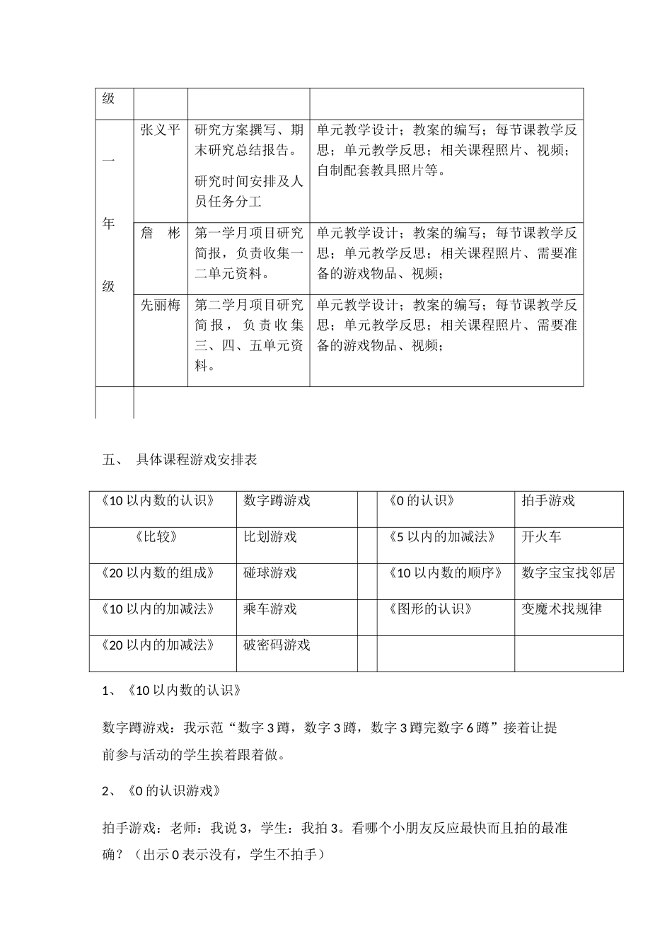 泸州天立国际小学一年级数学课堂游戏教学的项目实施方案 　　_第3页