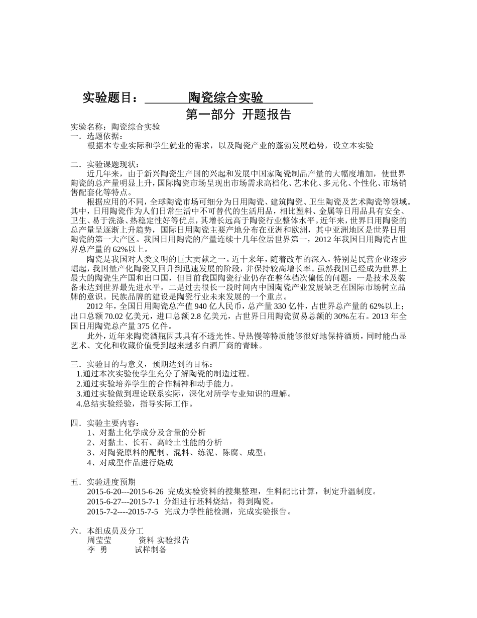 陶瓷实验报告_第1页