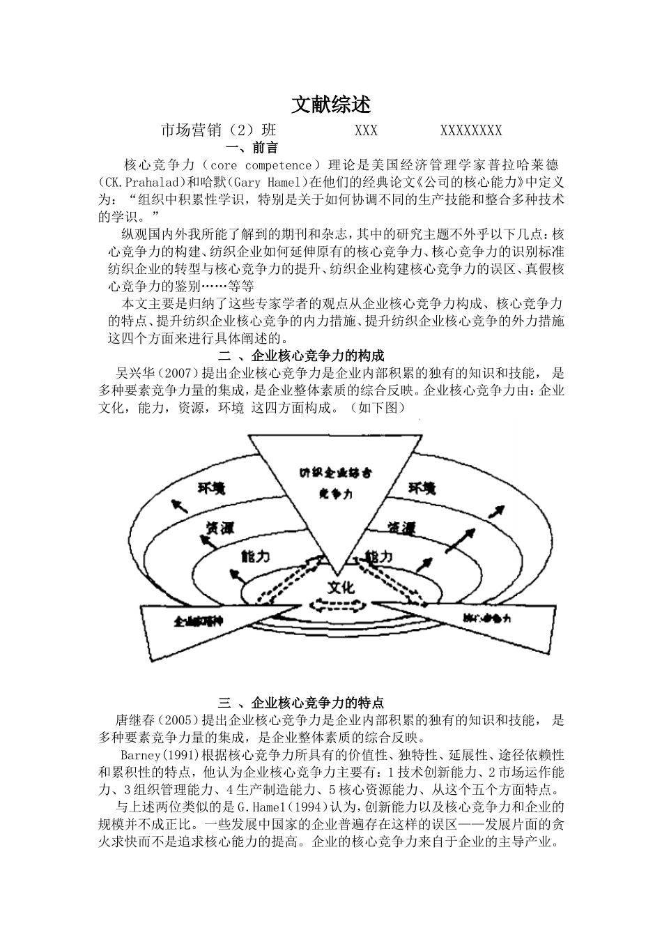 文献综述  提升纺织企业核心竞争的内力措施_第1页