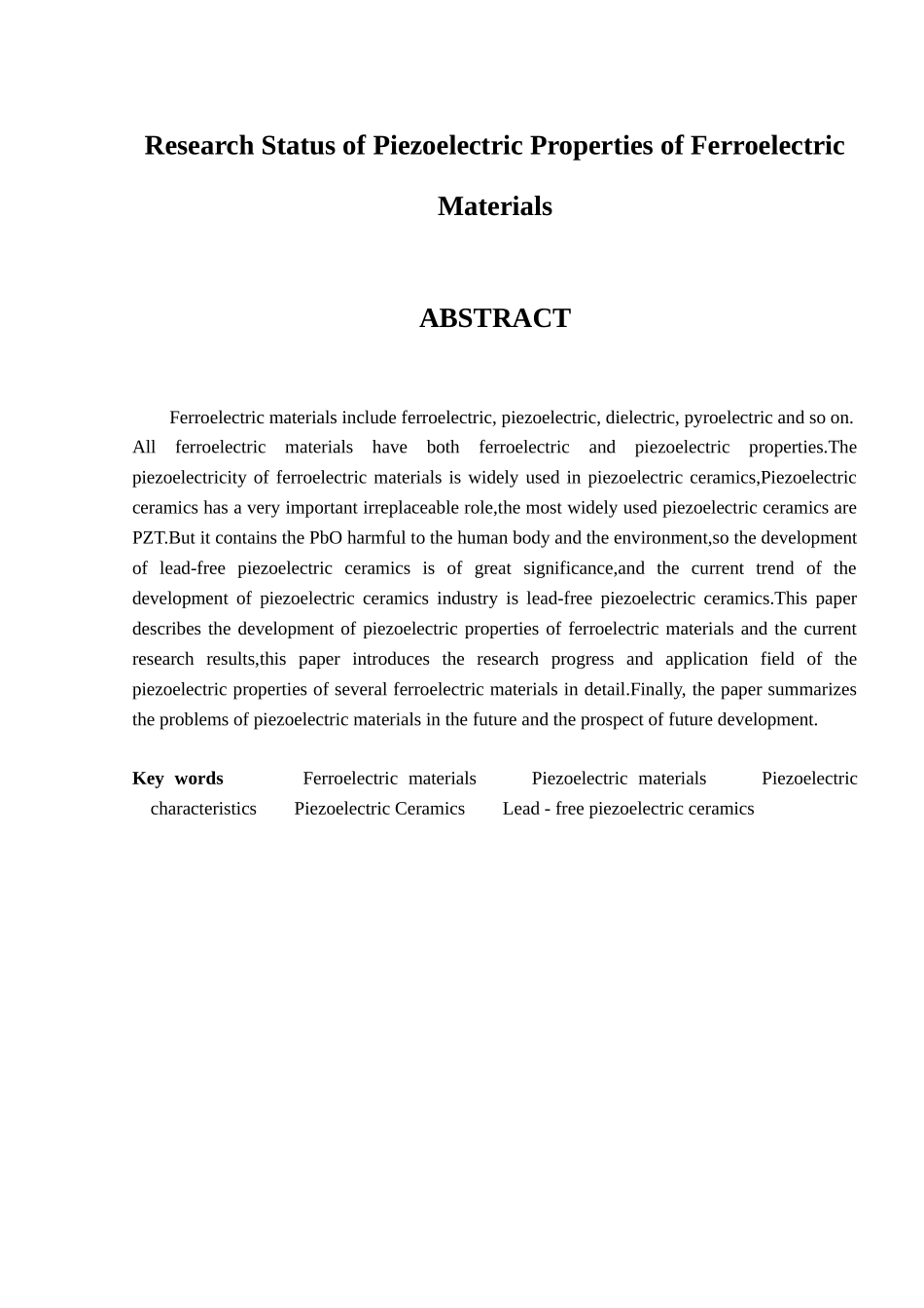 铁电材料压电特性的研究现状分析研究  电气工程专业_第2页