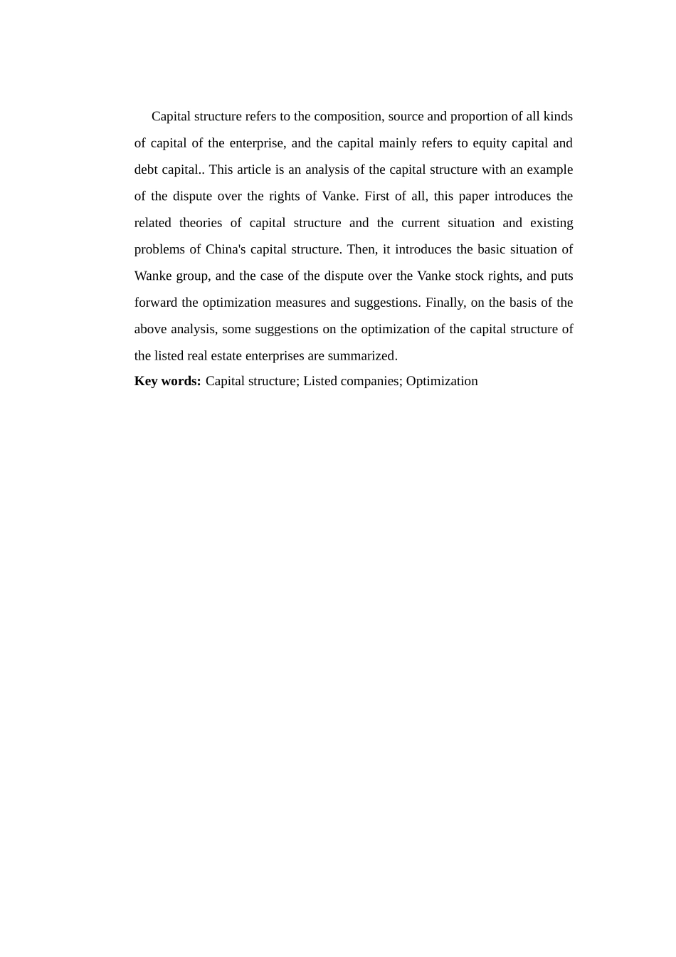 上市公司资本结构优化研究以万科为例  财务管理专业_第2页