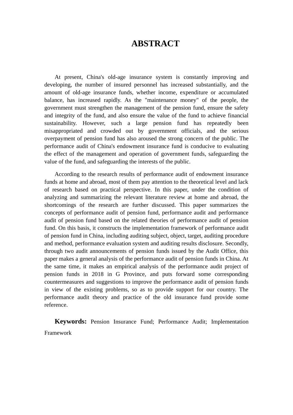 养老保险基金绩效审计研究——以G省养老保险基金绩效审计项目为例  工商管理专业_第2页