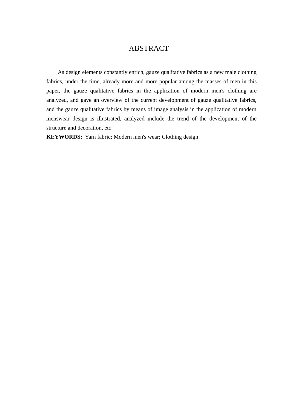 浅析纱质面料在男性服装中的应用分析研究  服装设计专业_第3页