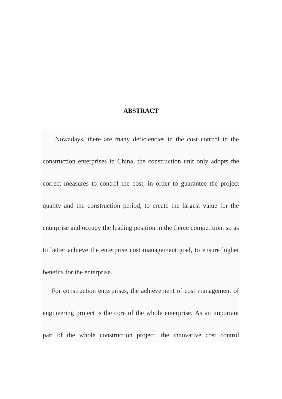 浅谈工程项目的成本管理与控制分析研究 会计学专业_第3页