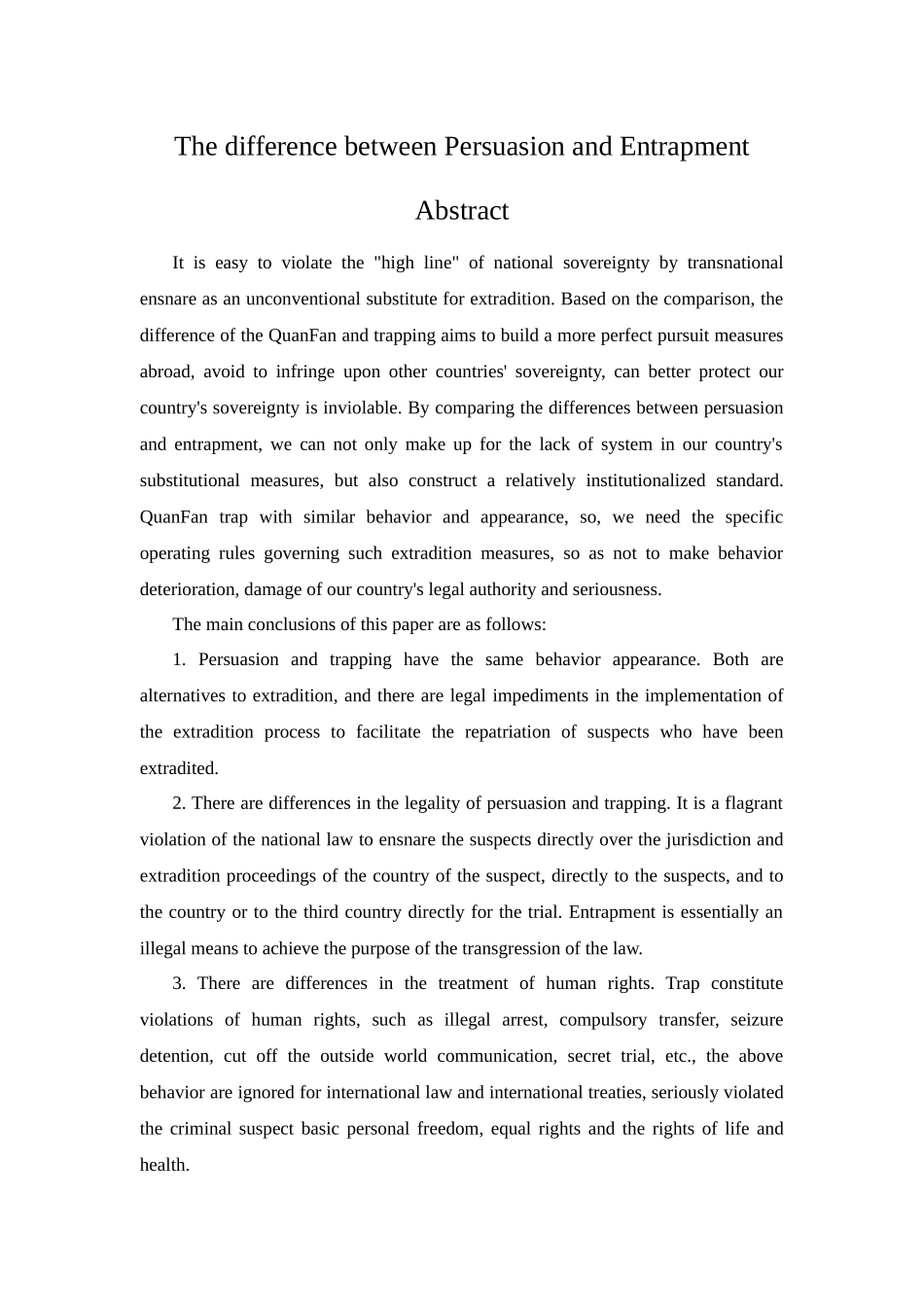 劝返与诱捕的差异性比较分析研究  公共管理专业_第3页