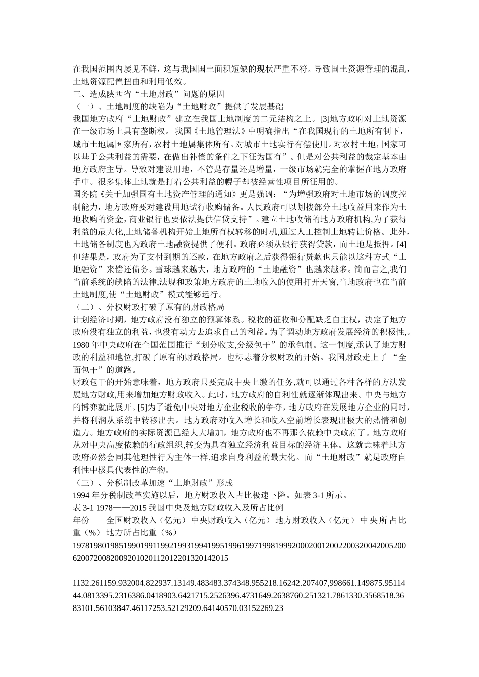 浅析我国地方政府土地财政问题的成因及治理以陕西省为例  公共管理专业_第3页
