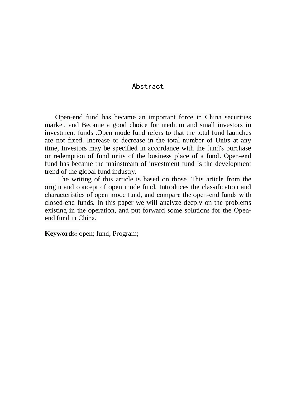 浅析我国开放式基金发展现状、问题及对策分析研究 金融学专业_第3页