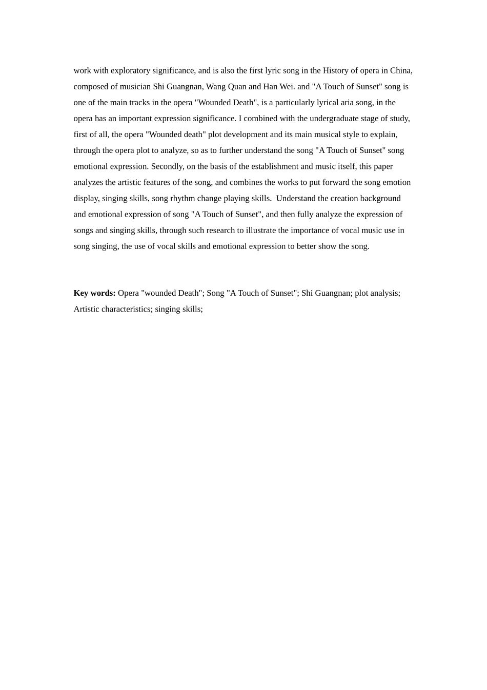 浅析艺术歌曲《一抹夕阳》与歌曲《一抹夕阳》的艺术特征及演唱分析研究  音乐学专业_第3页