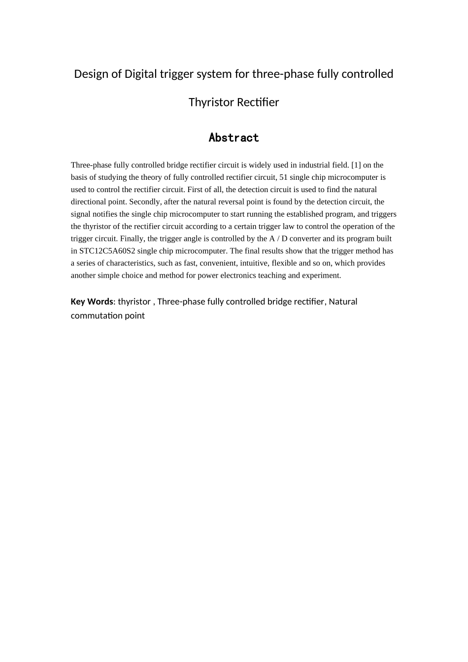 三相全控晶闸管整流器数字触发系统设计和实现 电气工程专业_第2页