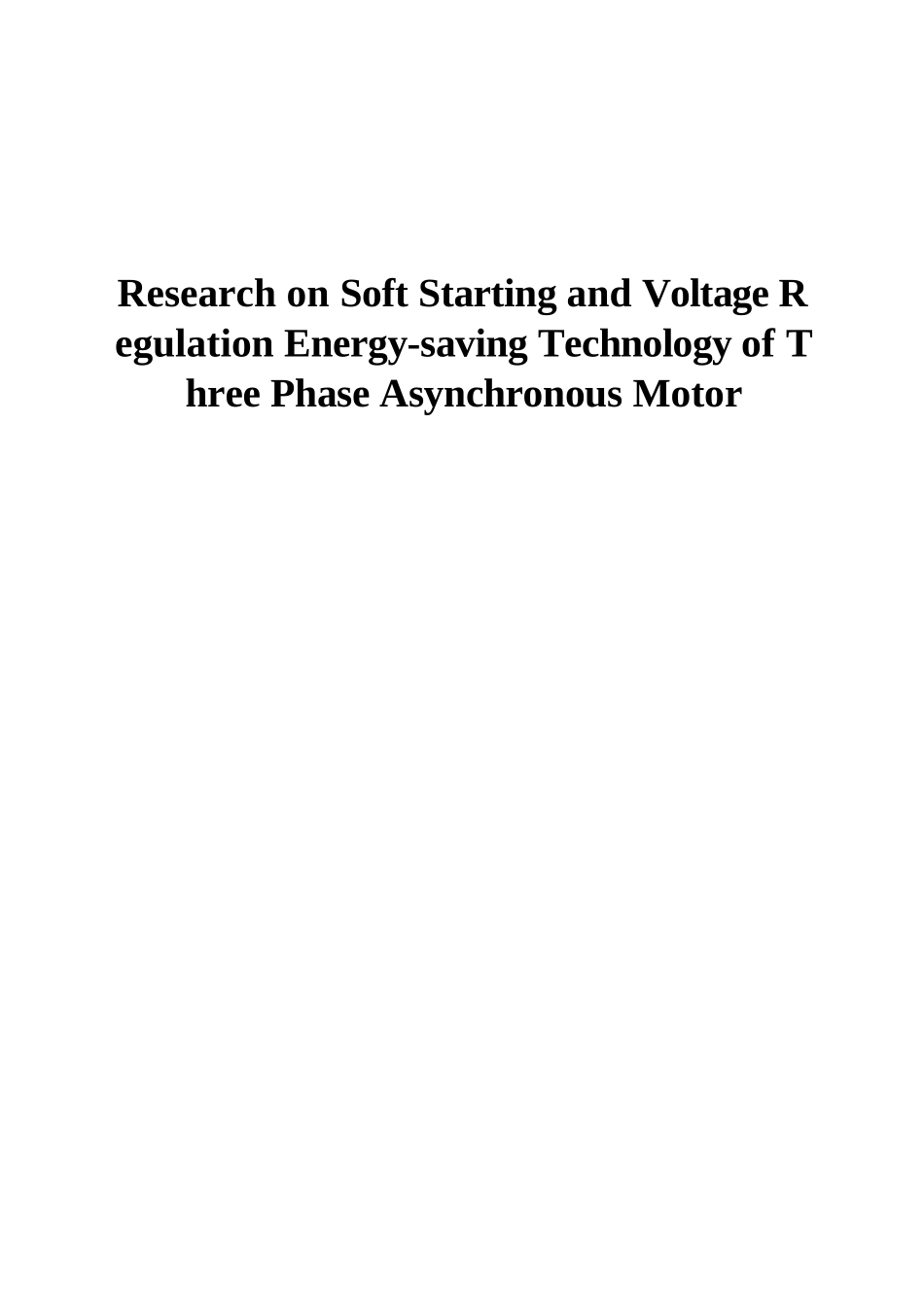 三相异步电动机软启动与调压节能技术的研究分析 电气自动化专业_第2页
