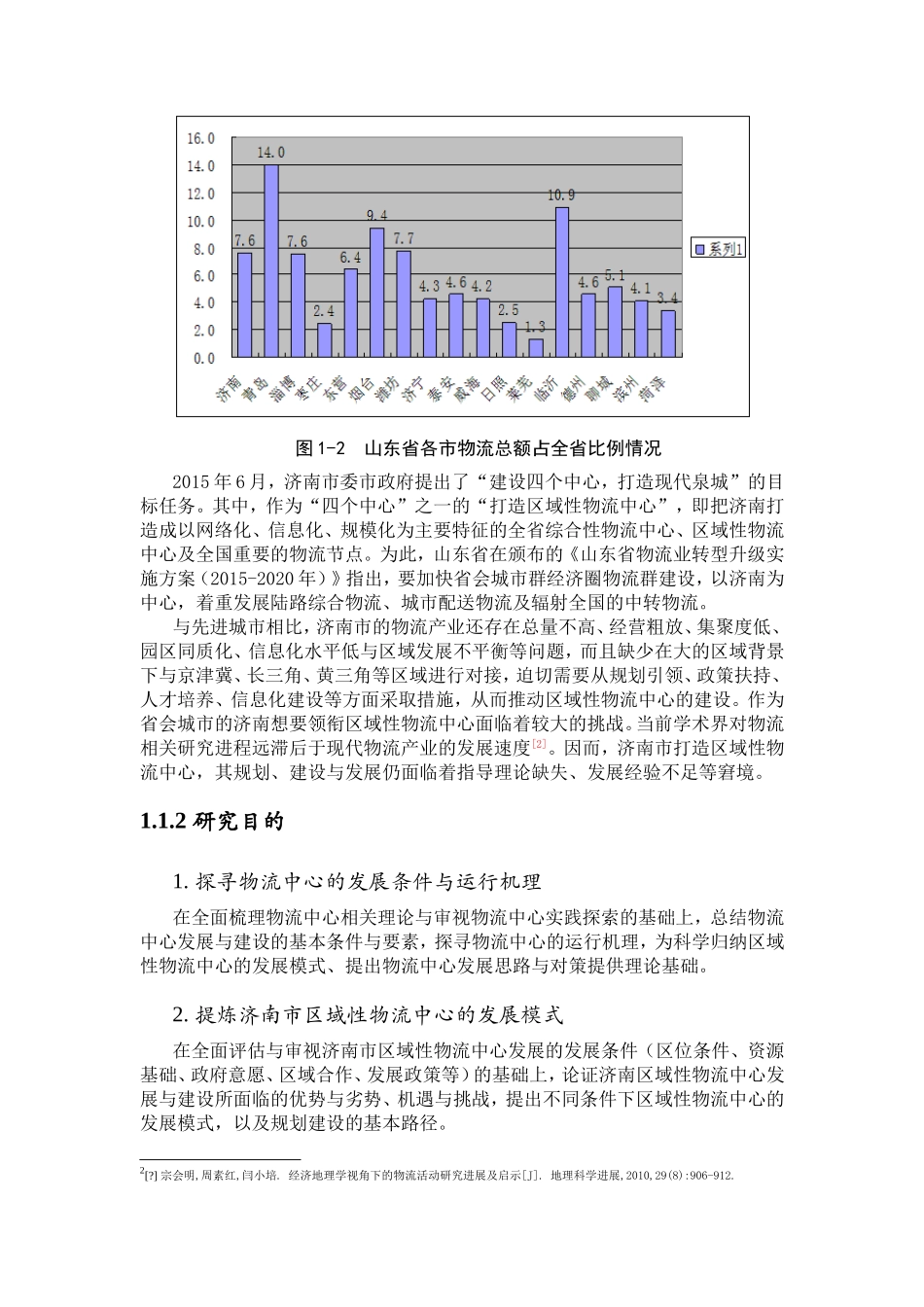 济南区域性物流中心空间布局优化分析研究 物流管理专业_第3页
