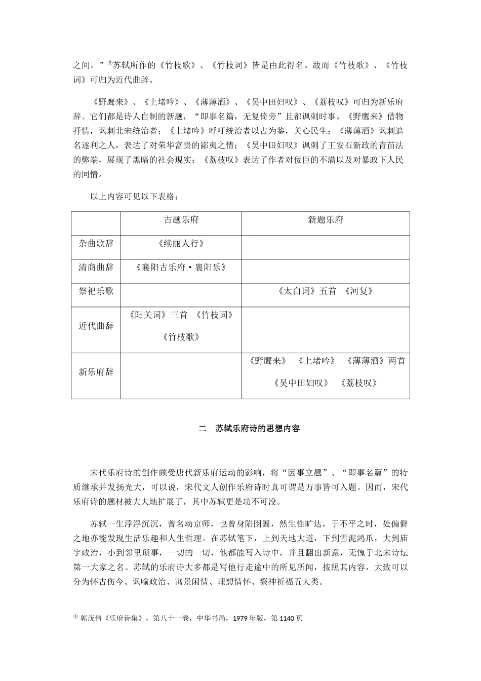 论苏轼乐府诗的思想内容和艺术特色分析研究 汉语言文学专业_第3页