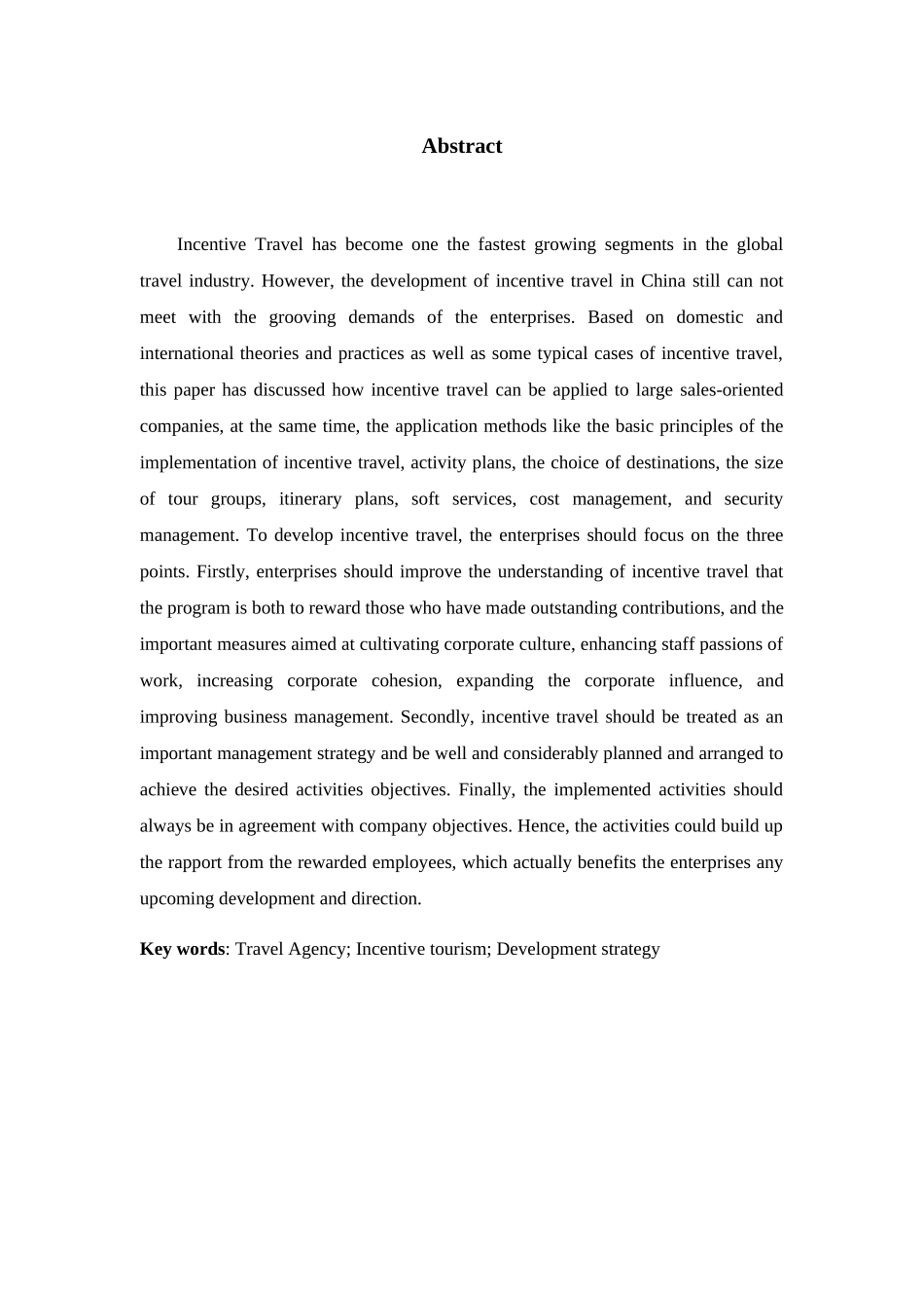 旅行社奖励旅游产品的开发分析研究 工商管理专业_第2页