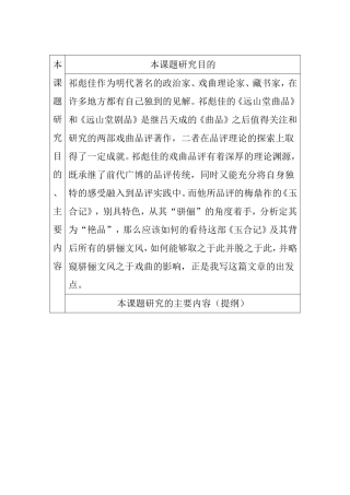 祁彪佳作品分析研究 音乐学专业