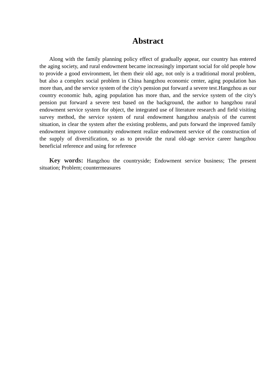 农村家庭养老存在的问题及其对策思考分析研究以杭州为例  公共管理专业_第3页