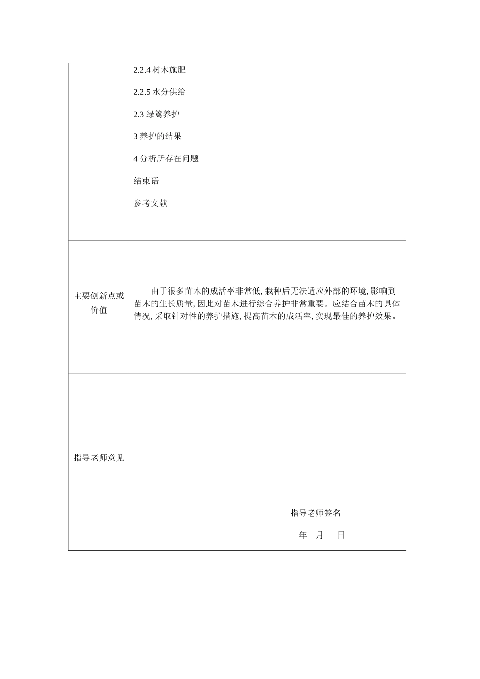 苗木养护关键技术分析研究 开题报告_第2页