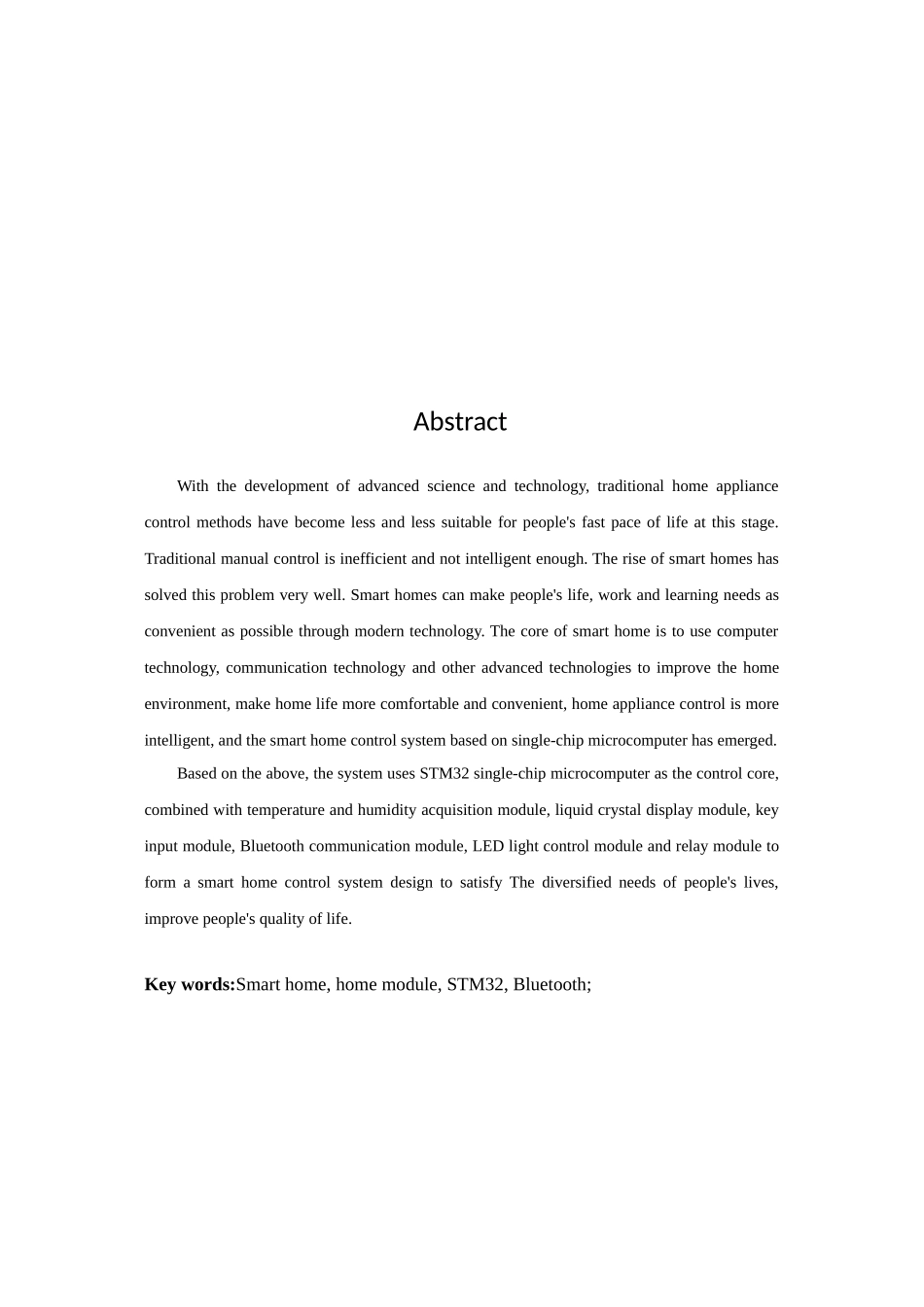 基于STM32智能家居控制系统的设计与实现——家居模块设计  室内设计专业_第2页
