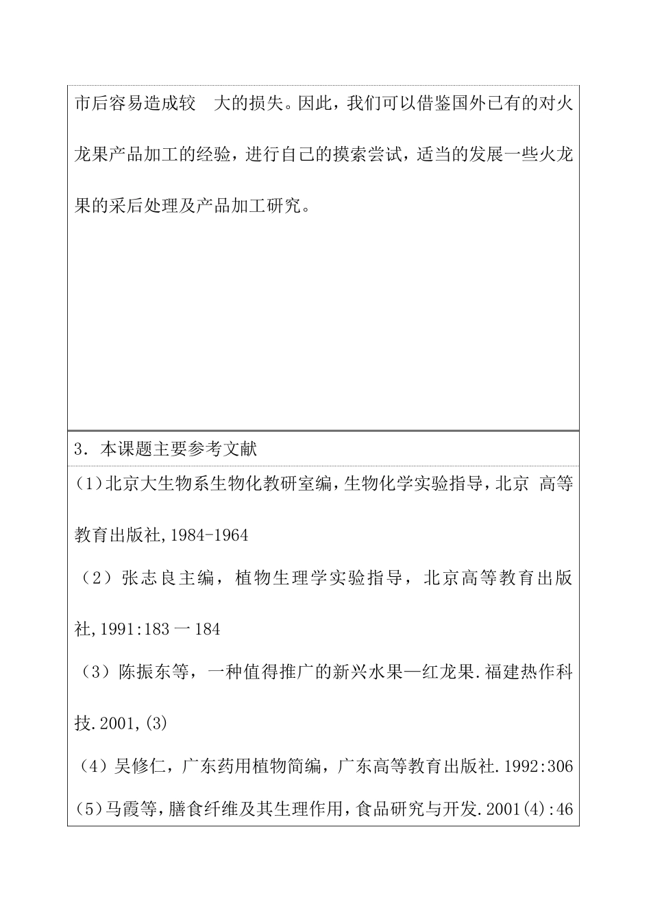 开题报告 火龙果的功效和深加工分析研究_第3页