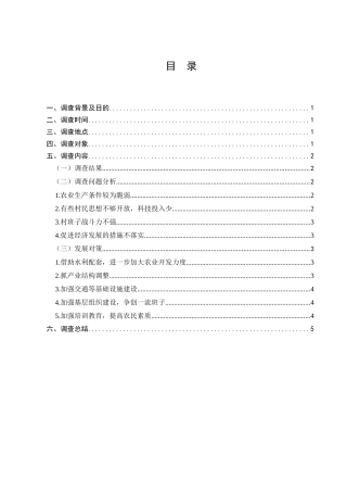 开封市西姜寨镇老李村经济发展情况的调查分析研究  工商管理专业
