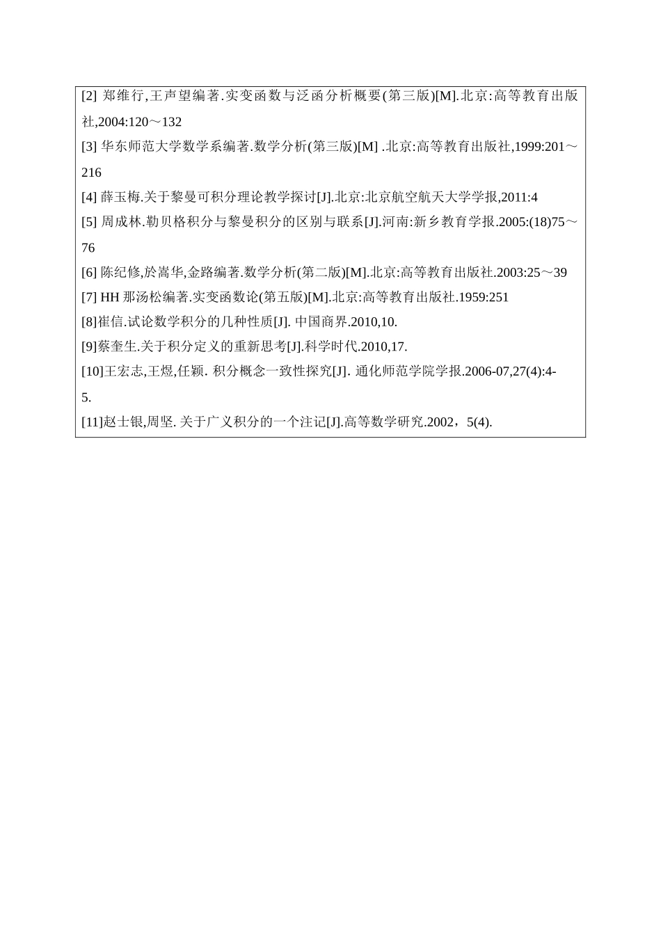 开题报告 再对黎曼积分与勒贝格积分存在条件进行研究_第2页