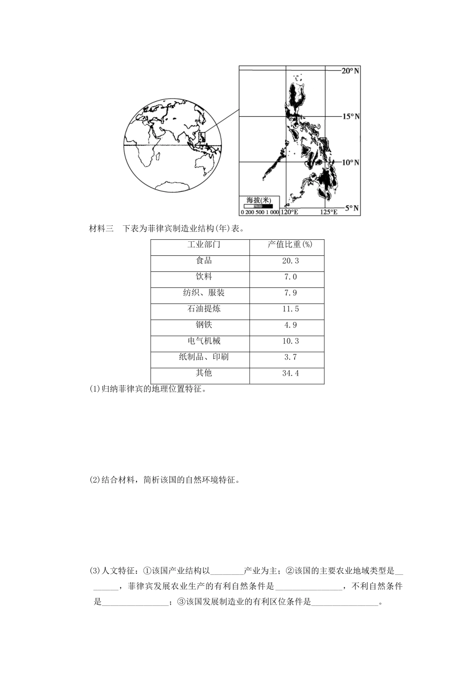 高考地理二轮复习 题型专练4 特征描述型和地理事象判断型_第2页