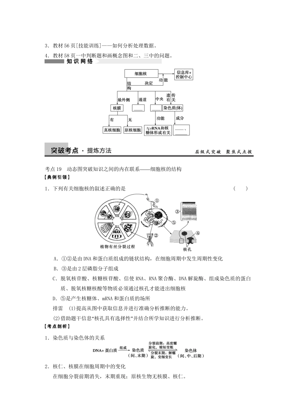 高考生物大一轮复习 第7课时 细胞核——系统的控制中心_第2页