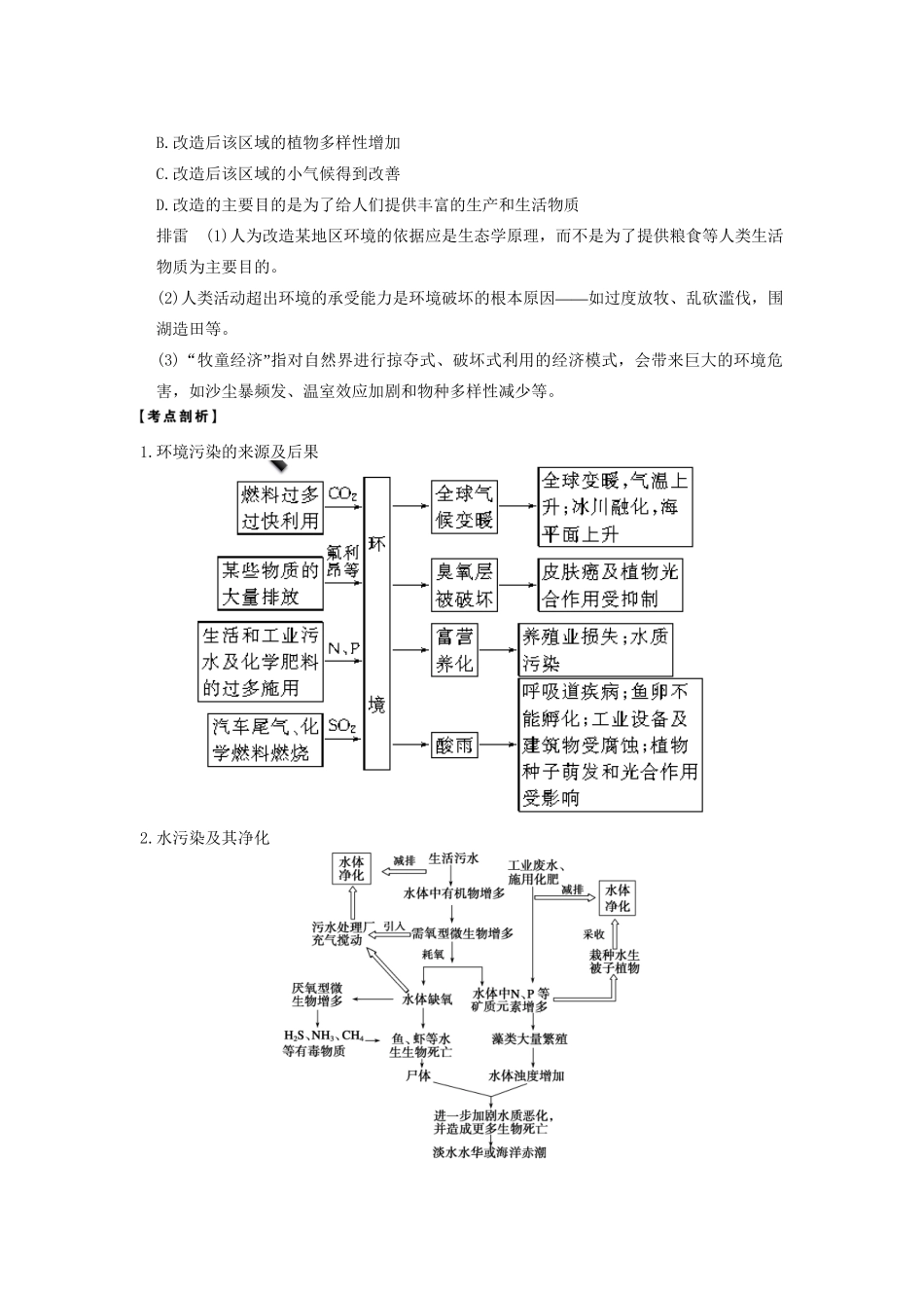高考生物大一轮复习 第九单元  第36课时 生态环境的保护_第3页