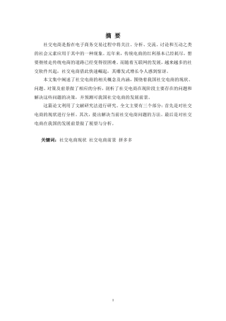 浅谈社交电商的现状与发展前景——以拼多多为例  电子商务管理专业