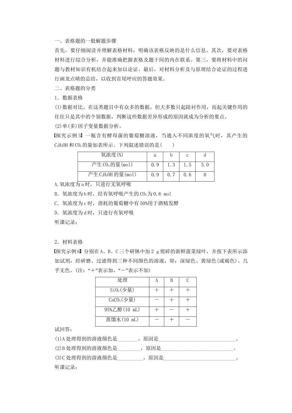 高考生物大一轮复习 第三单元 学案14 光合作用与细胞呼吸题型探究与集训_第3页